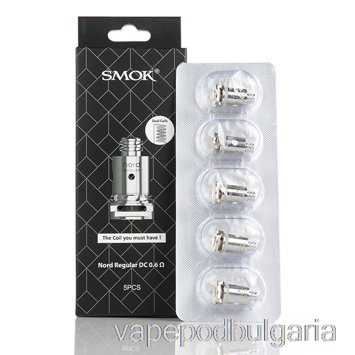 Vape 10000 Дръпки Smok Nord Replacement Coils 0.6ohm Nord Regular Dc Coils